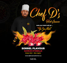 Load image into Gallery viewer, Chef D's Sorrel Flavour Hot Sauce
